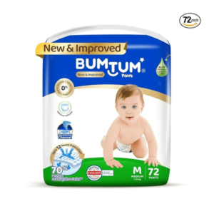 Bumtum Baby Diaper Pants (Medium, 72 Count)