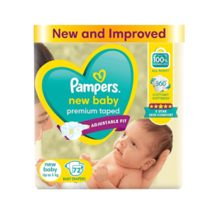 Pampers Active Baby New Born Diapers (72 Count)