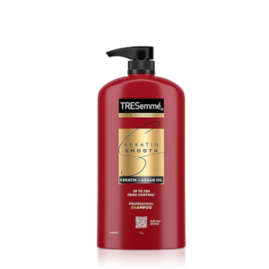TRESemme Keratin Smooth Shampoo 1000ml With Keratin Protein and Argan Oil  Salon-Like Smooth Hair  Up To 72H Frizz Control